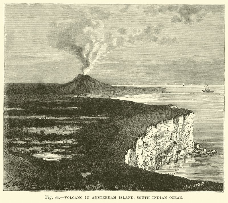Volcano in Amsterdam Island, South Indian Ocean  af English School