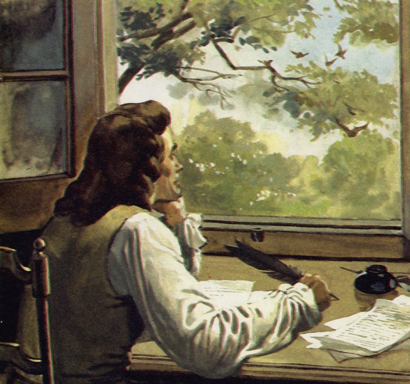 Voltaire blev forvist af sin far til det land, hvor han brugte sin tid på at læse og skrive af English School