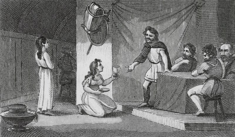 Vortigern og Rowena (kobberstik) af English School