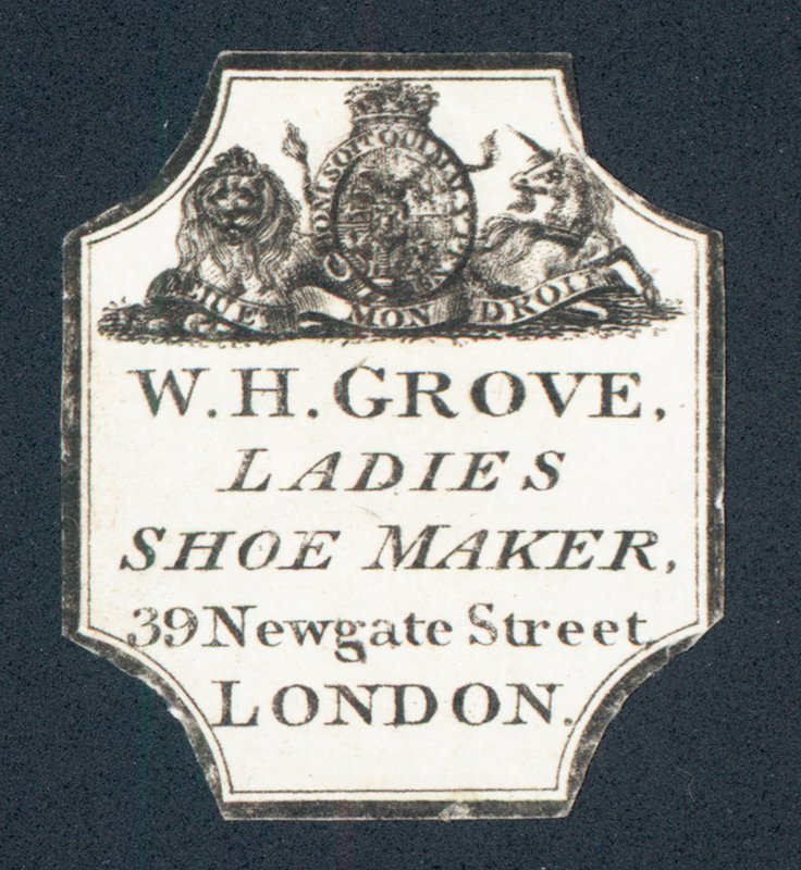 W H Grove, Dameskomager, handelskort af English School