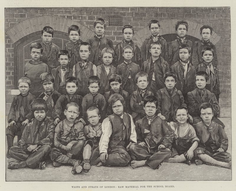 Waifs and Strays of London, råmateriale til skolebestyrelsen (gravering) af English School