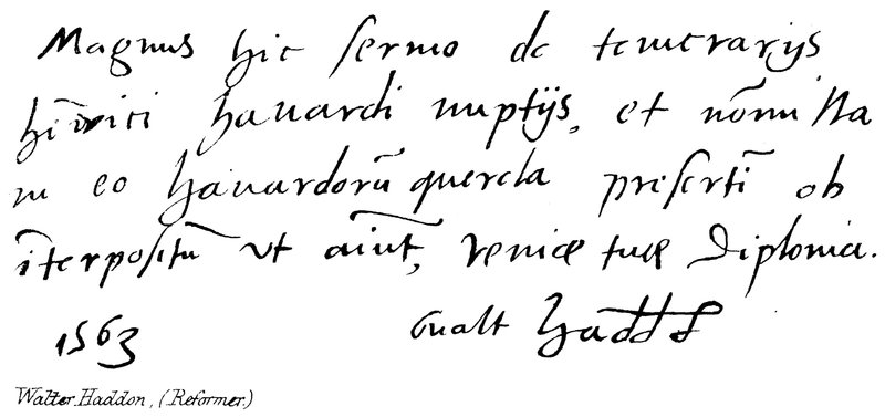Walter Haddon, (reformator) af English School