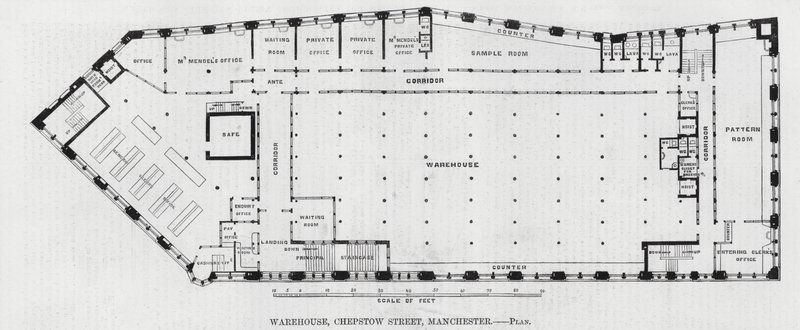 Warehouse, Chepstow Street, Manchester (gravering) af English School