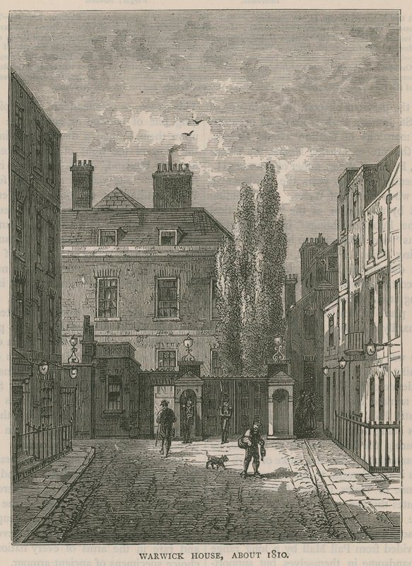 Warwick House, London, omkring 1810 af English School