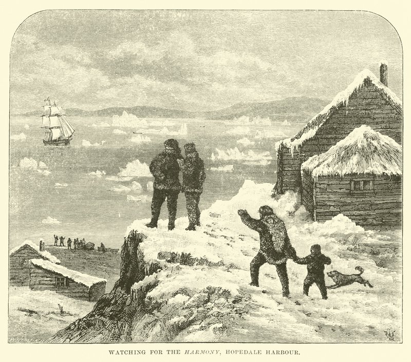 Watching for the Harmony, Hopedale Harbor af English School