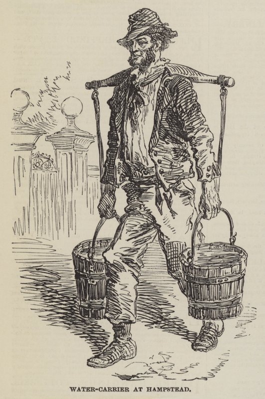 Water-Carrier ved Hampstead (gravering) af English School