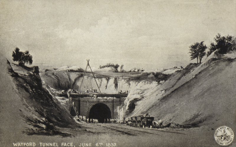 Watford Tunnel Face, 6. juni 1837 af English School