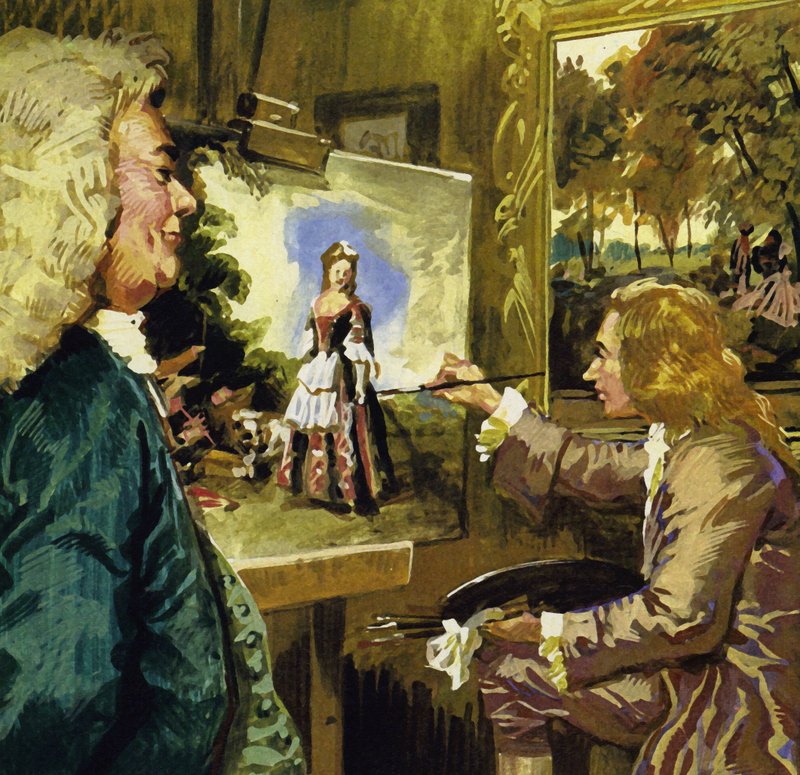 Watteau maleri Dansen af English School