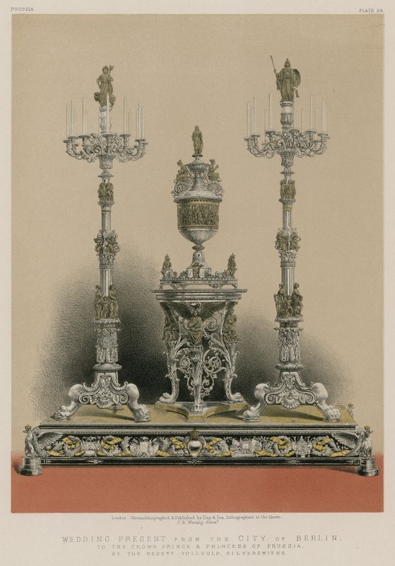 Bryllupsgave fra byen Berlin til kronprinsen og prinsessen af Preussen af herrerne Vollgold, sølvsmede af English School
