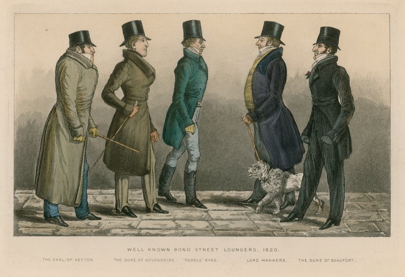 Velkendte Bond Street liggestole, 1820 af English School