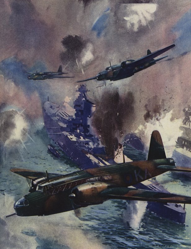 Wellington bombefly angreb den tyske flådebase i Kiel, 1939 af English School