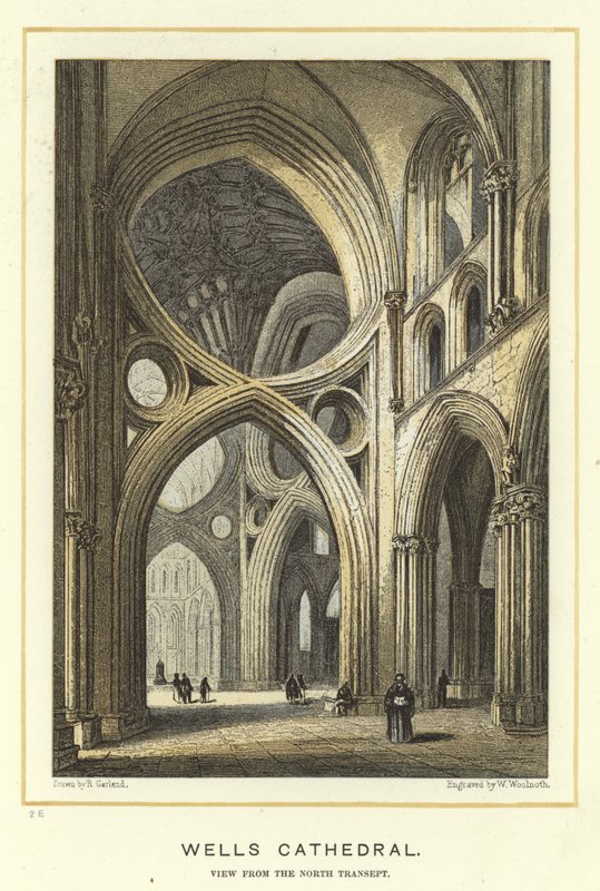 Wells Cathedral, udsigt fra det nordlige tværskib af English School