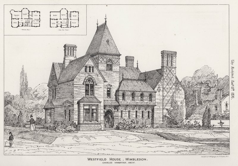 Westfield House, Wimbledon (gravering) af English School