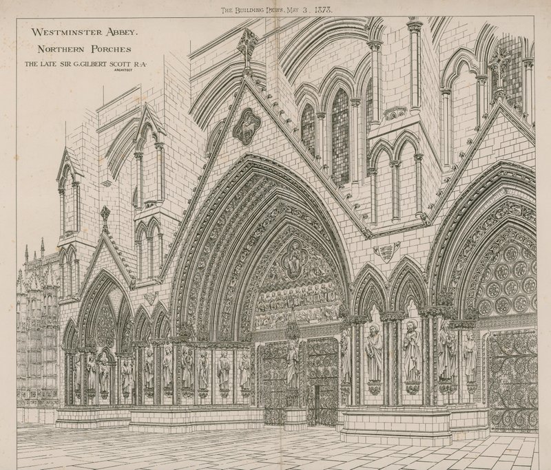 Westminster Abbey nordlige verandaer af English School