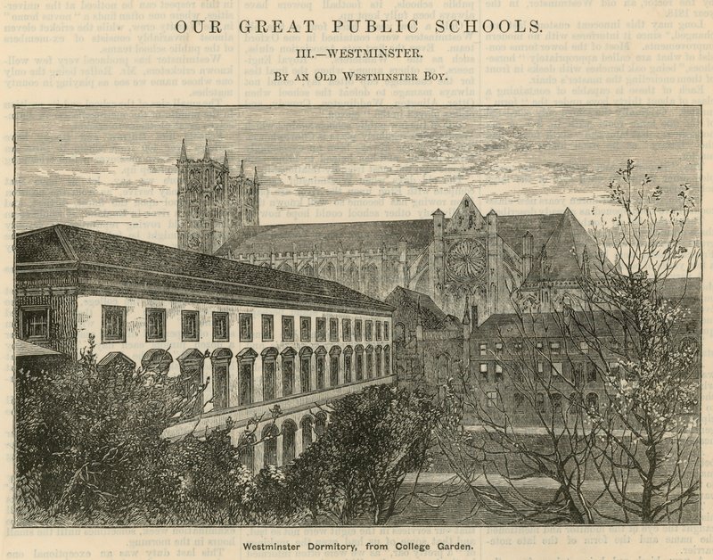 Westminster Dormitory, fra College Garden af English School