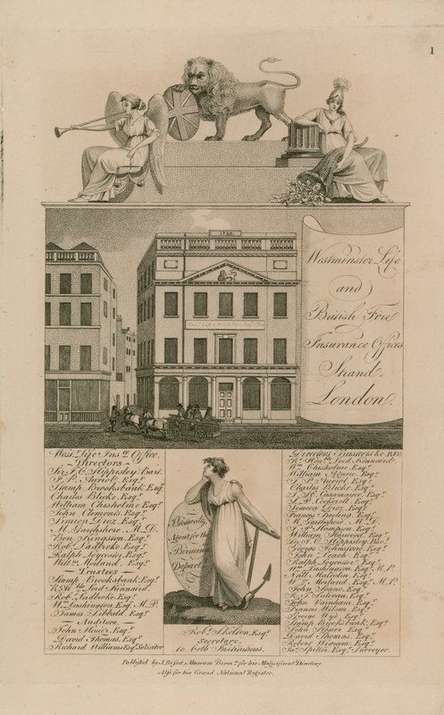 Westminster Life og British Fire Insurance Offices af English School