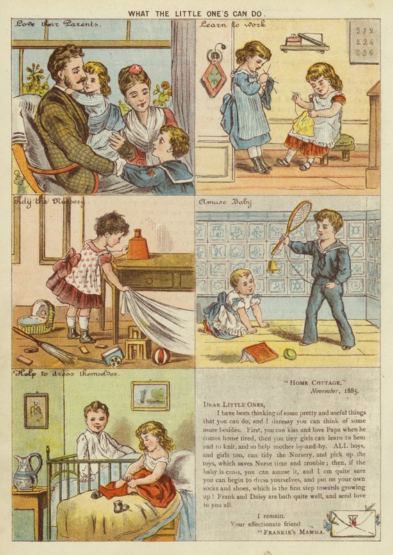 Hvad de små kan (chromolitho) af English School