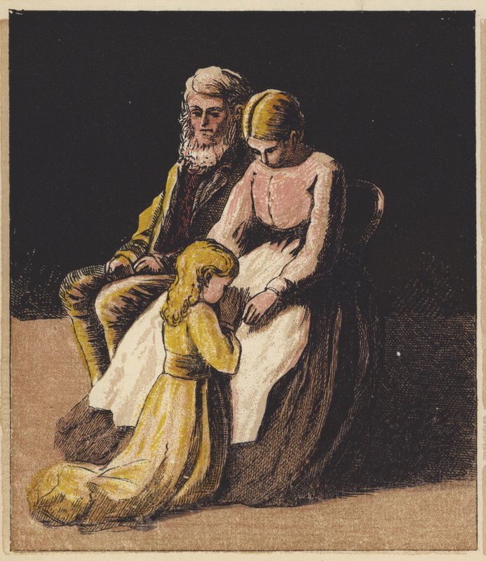 Da Lille Fred gik i seng (farve litho) af English School