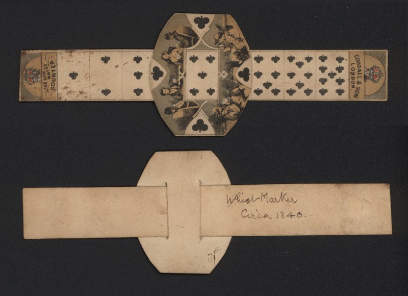Whist counter, c1840 (farvet gravering) af English School