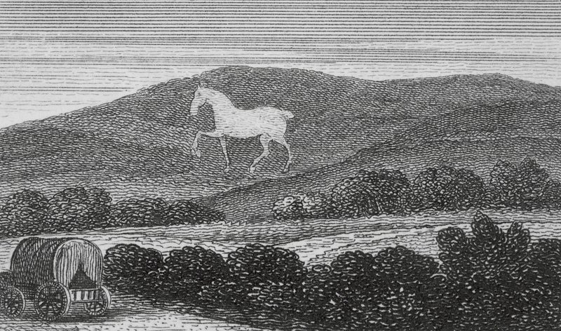 White Horse Vale, Berkshire (gravering) af English School