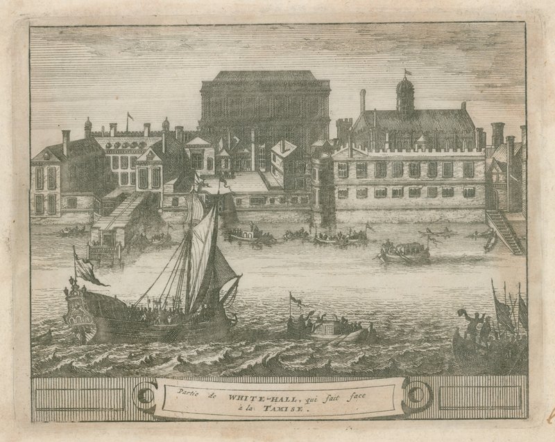 Whitehall fra Themsen af English School