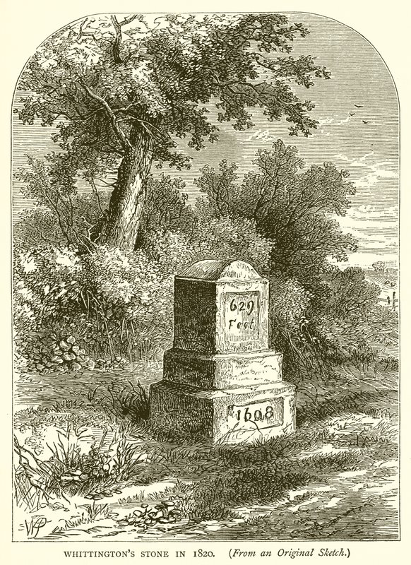 Whittingtons Stone i 1820 af English School