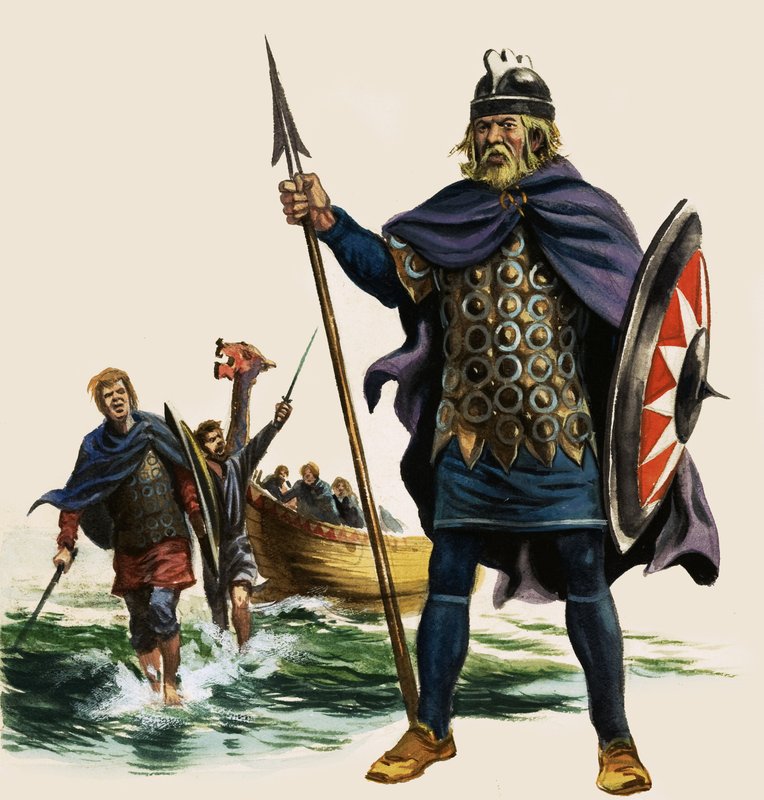 Hvem var den saksiske konge, der organiserede en flåde for at imødekomme truslen fra vikingeangribere på britiske kyster af English School