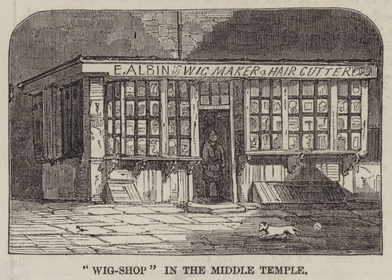 "Wig-Shop" i det midterste tempel (gravering) af English School