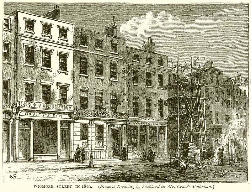 Wigmore Street i 1820 af English School
