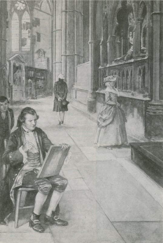 William Blake lærer at tegne billeder af English School