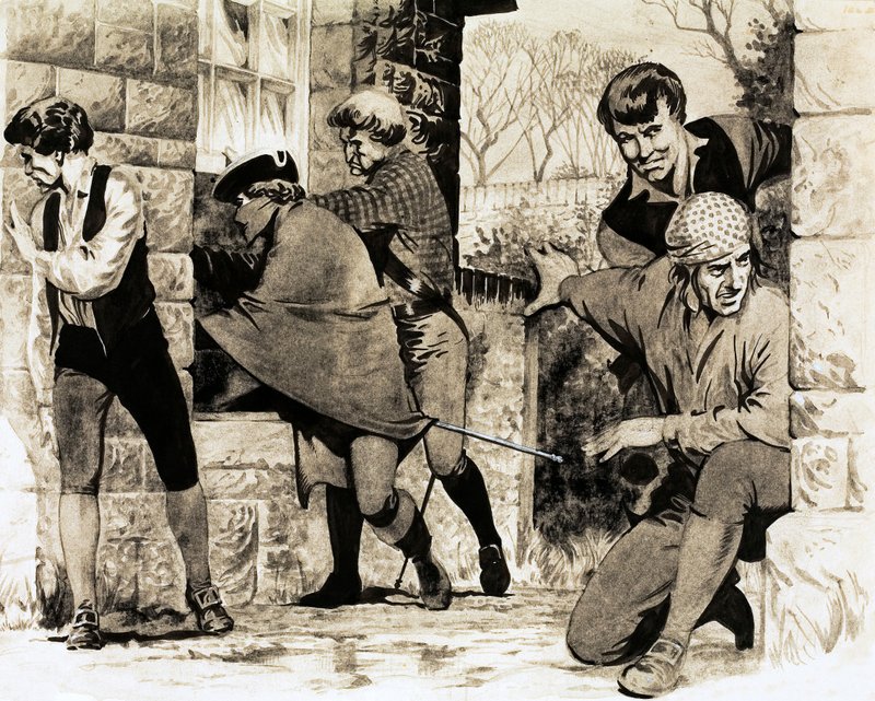 William Brodie var byrådsmedlem om dagen og indbrudstyv om natten (gouache på papir) af English School