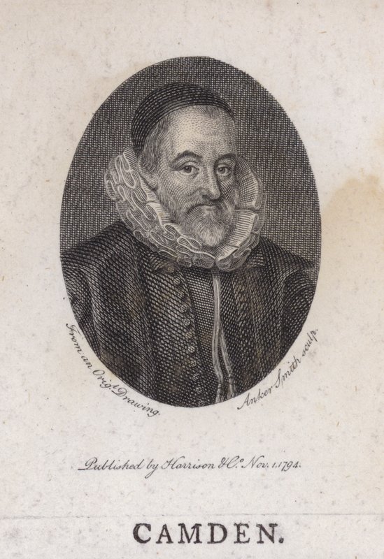 William Camden, engelsk antikvar, historiker og geograf (gravering) af English School