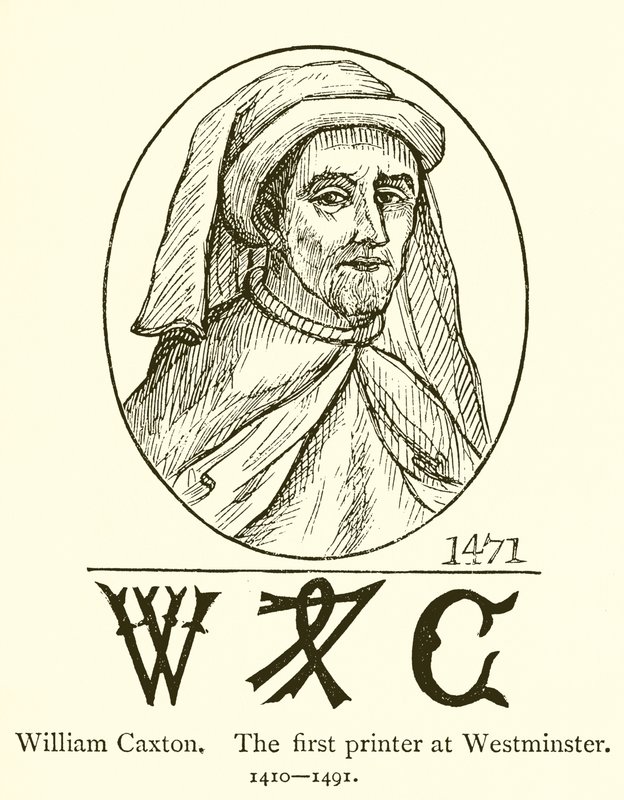 William Caxton, den første printer i Westminster af English School