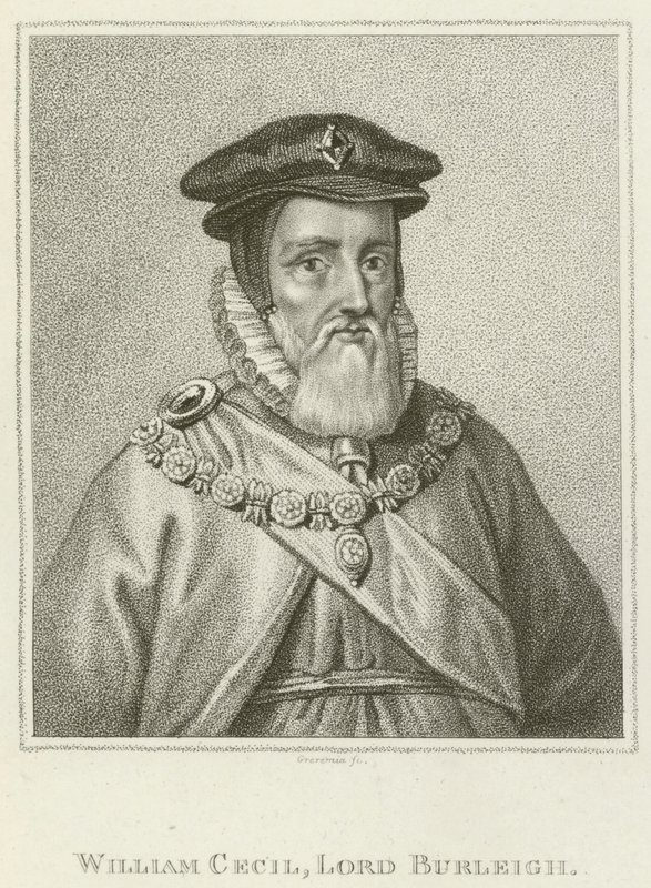 William Cecil, Lord Burleigh (gravering) af English School