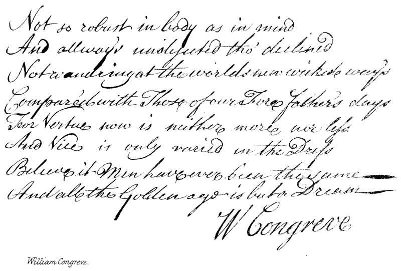 William Congreve af English School