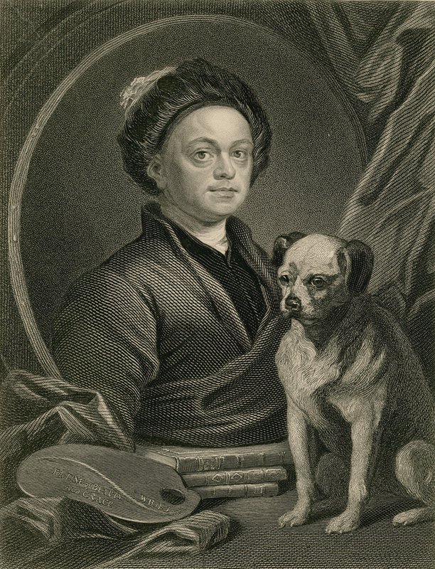 William Hogarth med Trump af English School