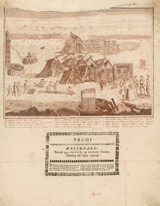 William Hogarths Frost Fair Souvenir af English School