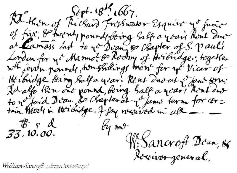 William Sancroft, (Arbp: Canterbury) af English School