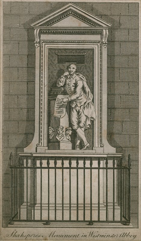 William Shakespeare monument af English School