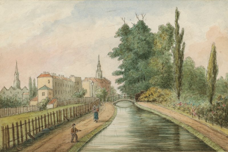 William Walk, Cannonbury, 1840 (wc på papir) af English School