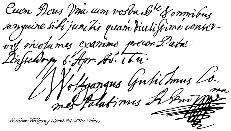 William Wolfgang (greve Pal: af Rhinen) af English School