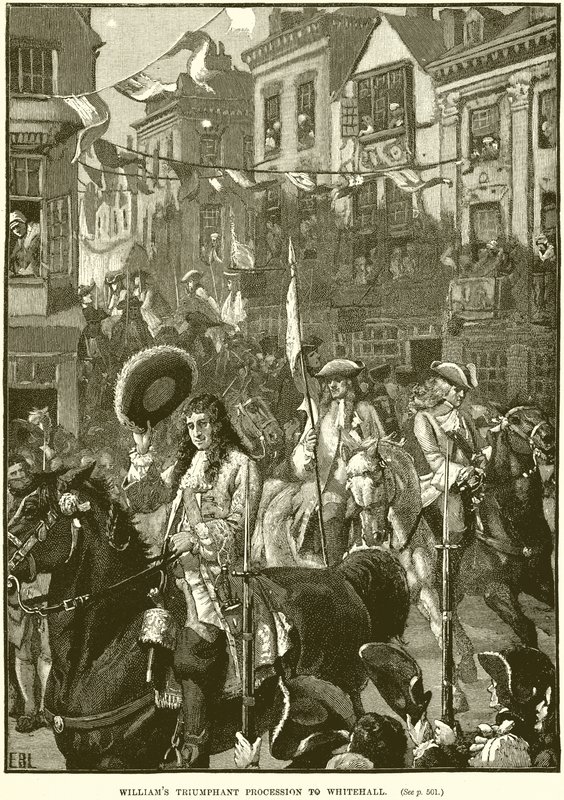 Williams triumferende procession til Whitehall af English School