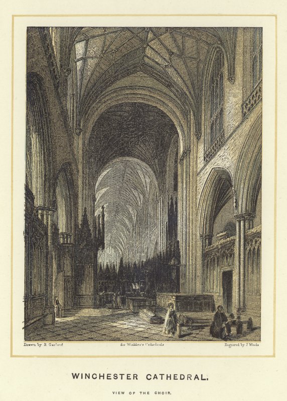 Winchester Cathedral, udsigt over koret af English School
