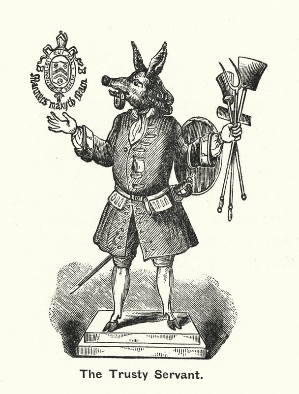 Winchester College: The Trusty Servant (gravering) af English School