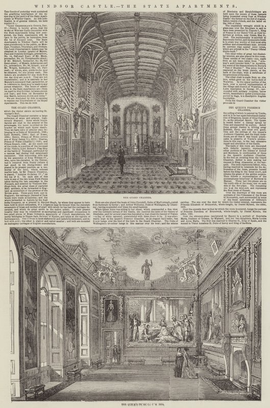 Windsor Castle, the State Apartments (gravering) af English School