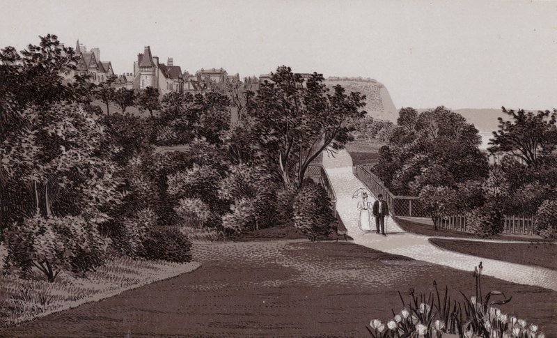 Windsor Gardens, Penarth (litho) af English School