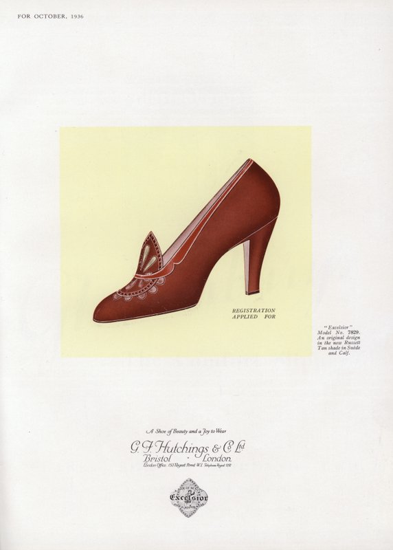 Reklame for damesko, 1930