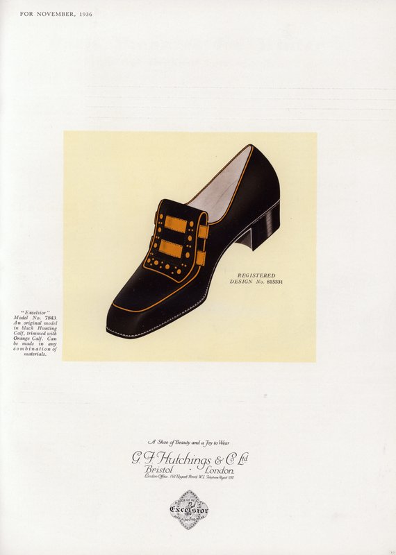 Reklame for damesko, 1930