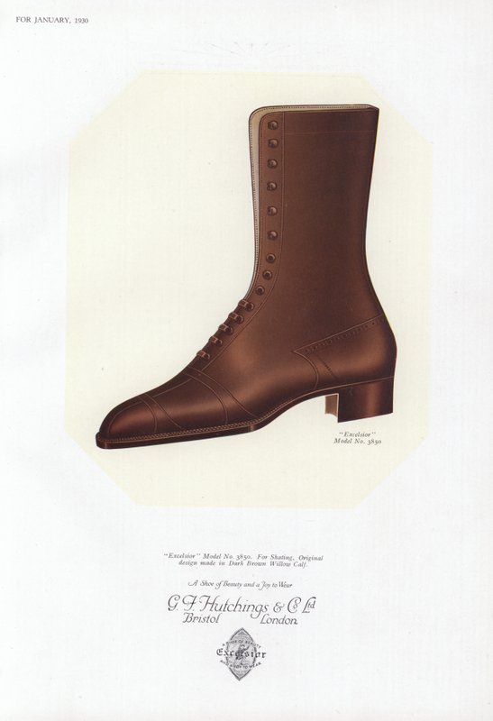 Reklame for damesko, 1930