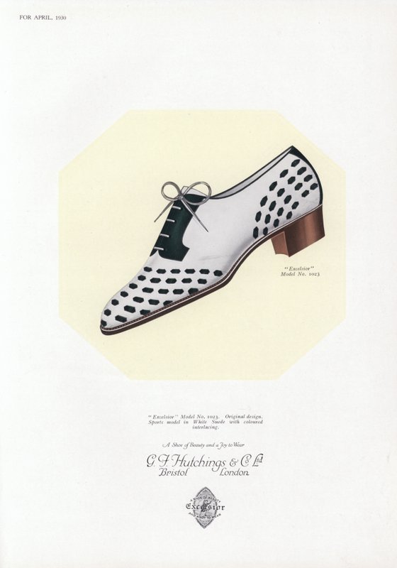Reklame for damesko, 1930